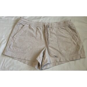 Athleta‎ Womens Heathered  Shorts Tan Drawstring Size 14